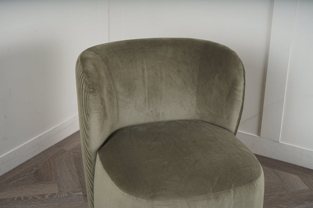 Harp Armchair, Green Velvet