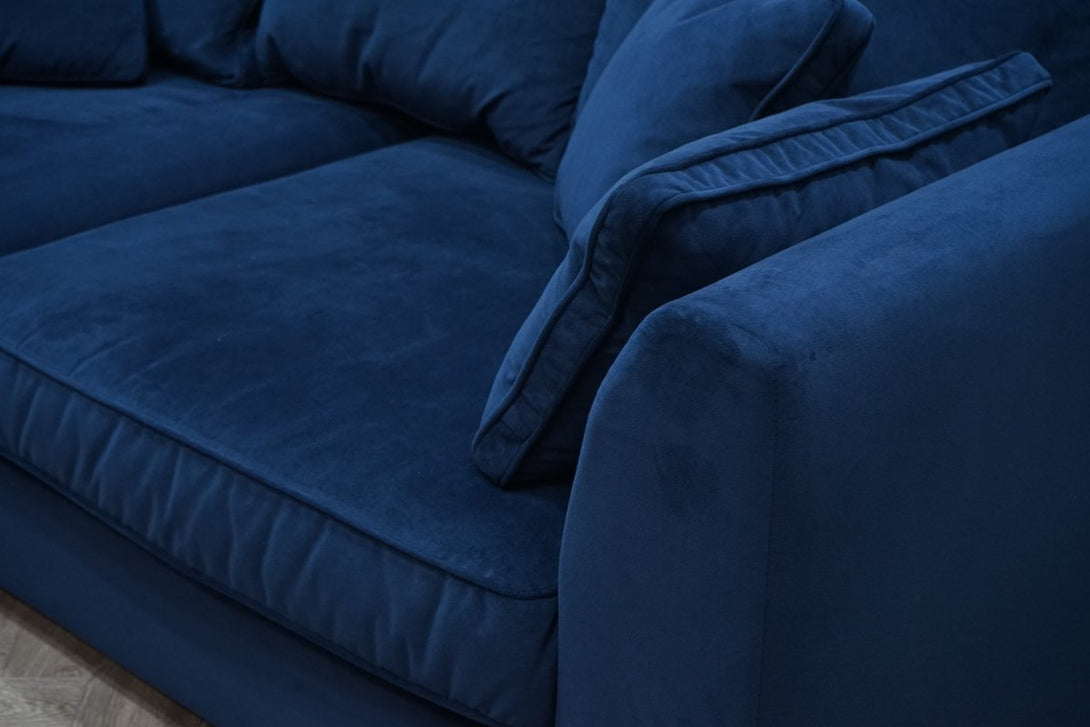 Harrington Large 3 Seater Sofa, Plush Velvet Indigo