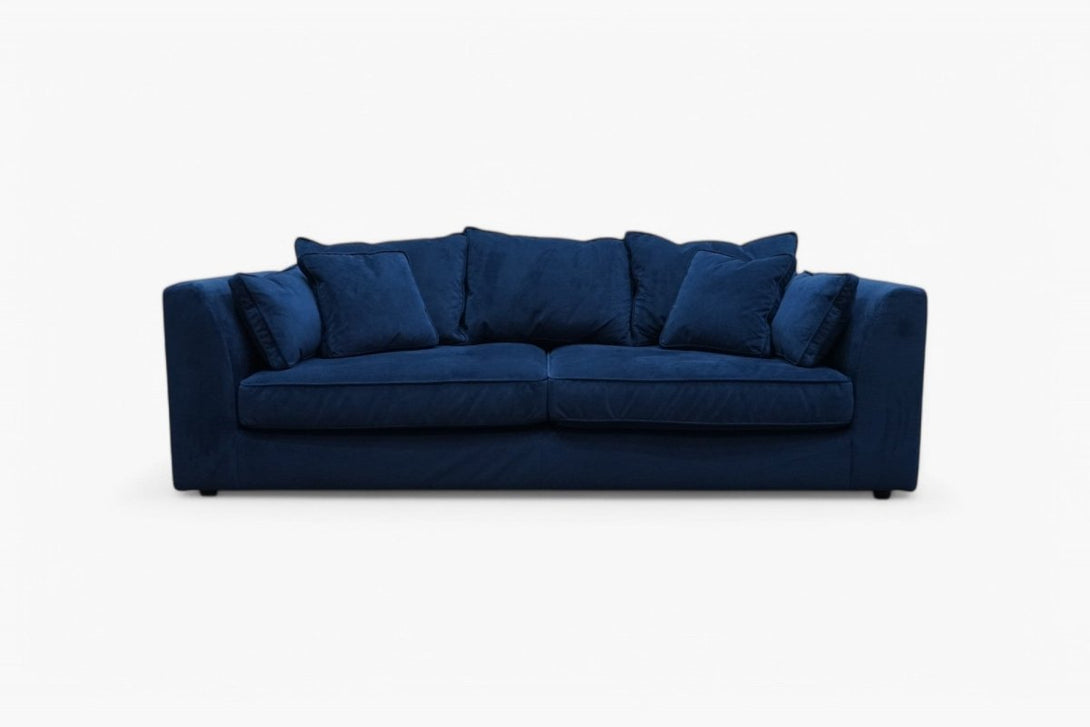 Harrington Large 3 Seater Sofa, Plush Velvet Indigo