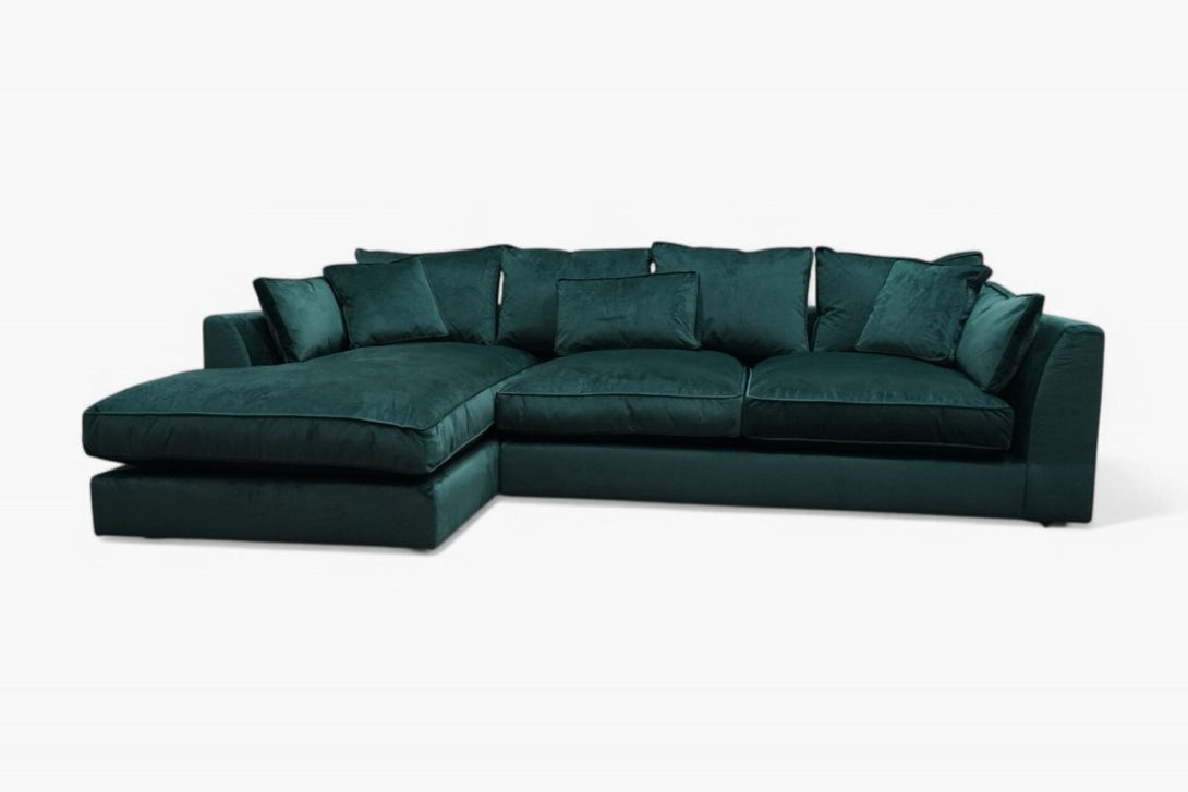 Harrington Large LHF Corner Sofa, Lumino Forest