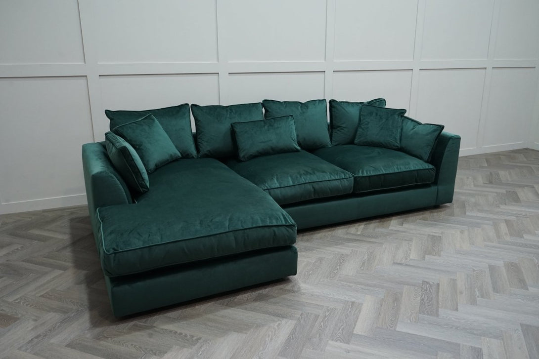 Harrington Large LHF Corner Sofa, Lumino Forest