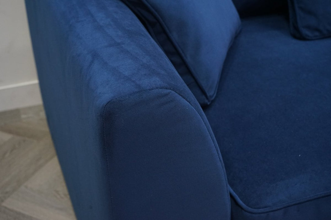 Harrington Snuggler Chair, Plush Velvet Indigo