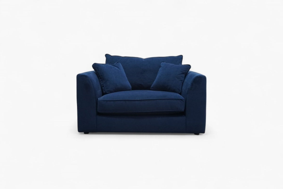 Harrington Snuggler Chair, Plush Velvet Indigo