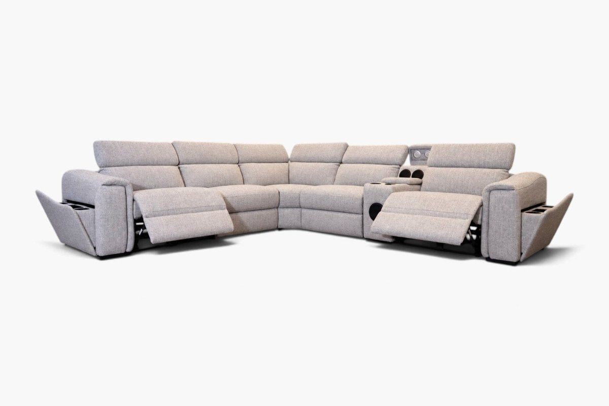 Havana Large Modular Power Reclining Corner Sofa, Monique Dove