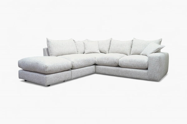 Haven LHF Large Corner Sofa & Footstool, Yukon Latte Mix