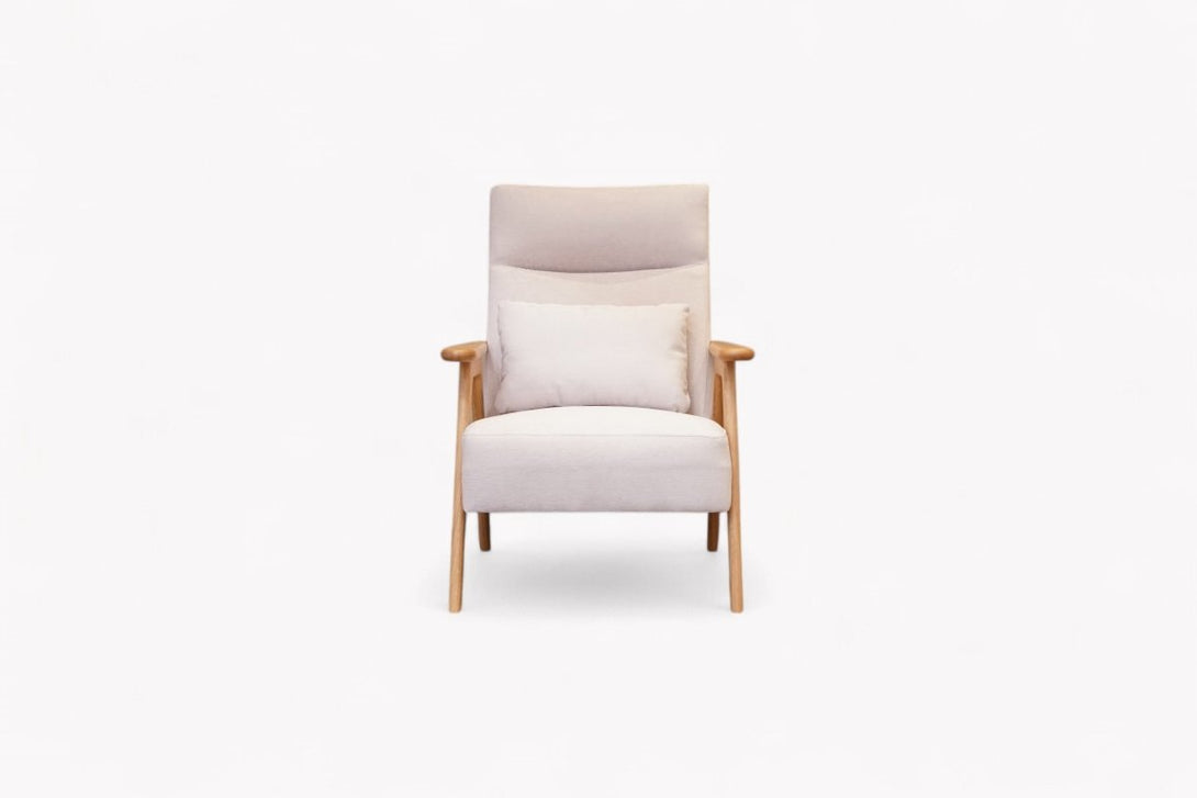 Hendricks High Back Accent Chair, Titan Oyster White