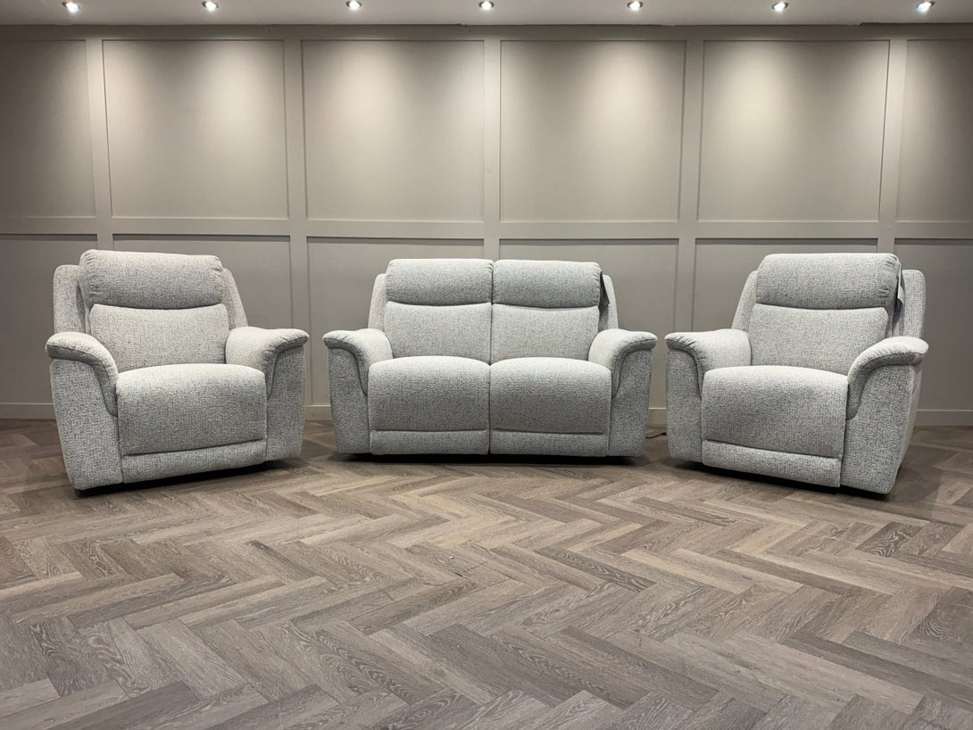 Henley 2+1+1 Seater Power Recliner Sofas, Heather Grey