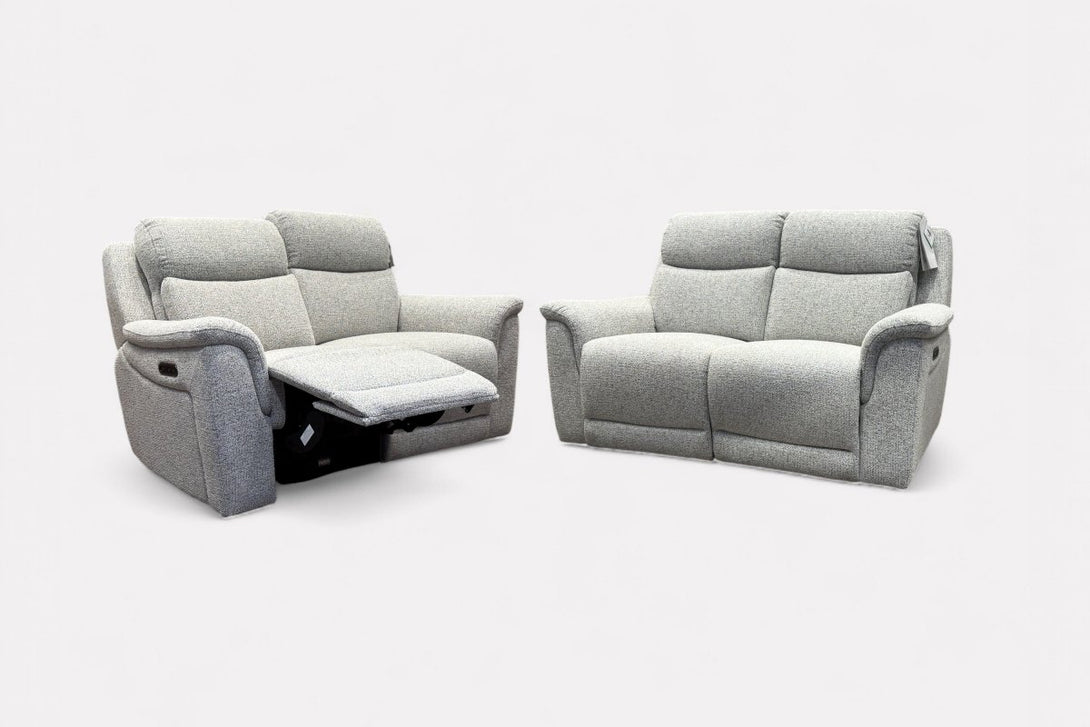 Henley 2+2 Seater Power Recliner Sofas, Heather Grey
