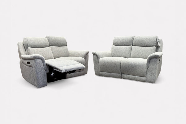 Henley 2+2 Seater Power Recliner Sofas, Heather Grey