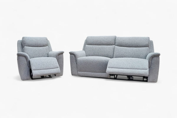 Henley 3 + 1 Power Reclining Sofa Set, Heather Grey