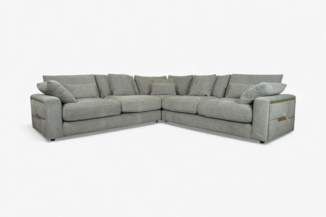 Hollywood Large Corner Sofa, Cloud Grey