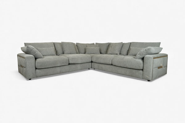 Hollywood Large Corner Sofa, Cloud Grey