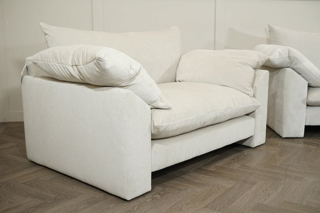 Hoxton 4 Seater Sofa & Snuggler Chair, Dusk Ecru