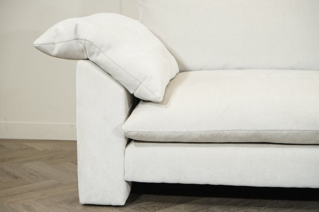 Hoxton Extra Large Chenille Fabric 4 Seater Sofa, Dusk Ecru