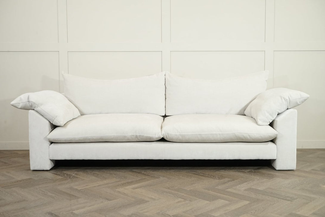 Hoxton Extra Large Chenille Fabric 4 Seater Sofa, Dusk Ecru