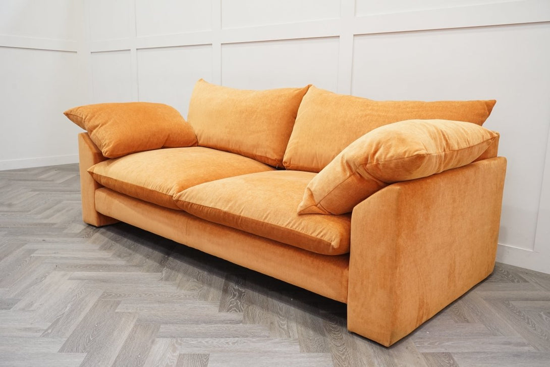 Hoxton Large 3 Seater Sofa, Dusk Marmalade Orange
