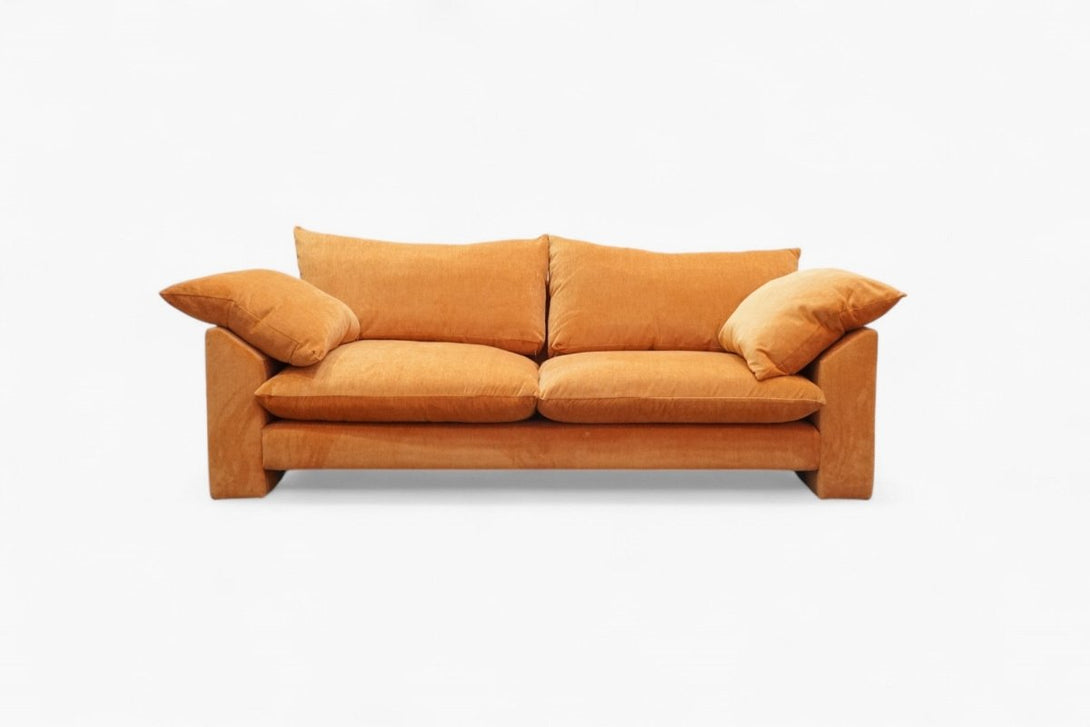 Hoxton Large 3 Seater Sofa, Dusk Marmalade Orange