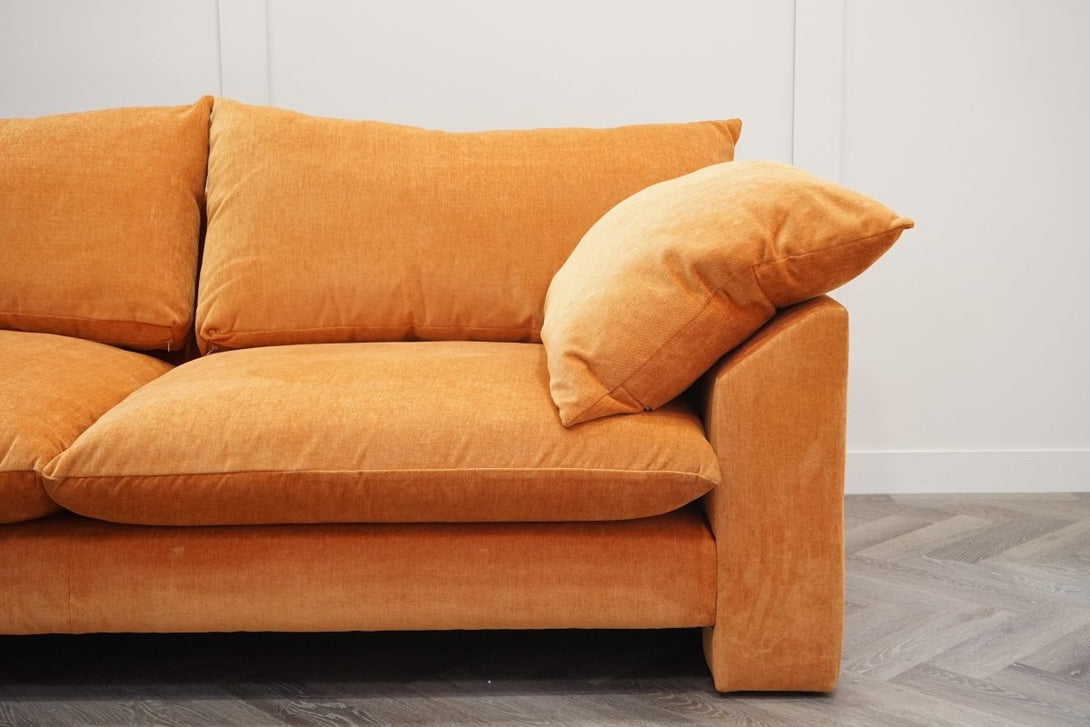 Hoxton Large 3 Seater Sofa, Dusk Marmalade Orange
