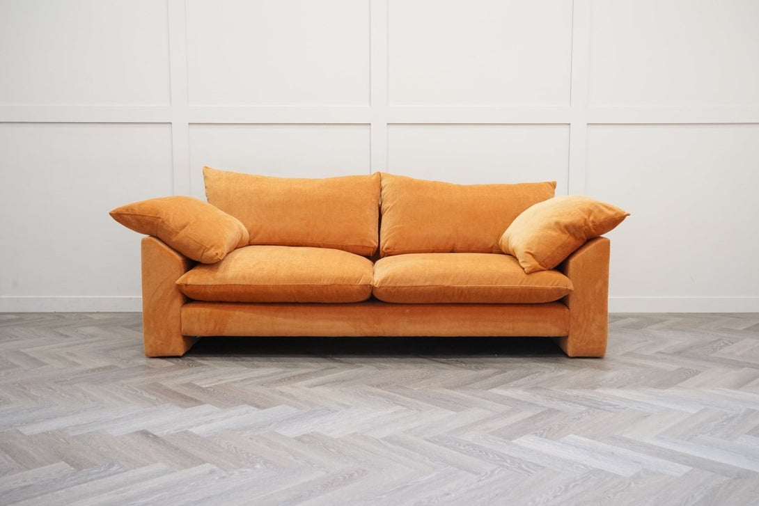 Hoxton Large 3 Seater Sofa, Dusk Marmalade Orange