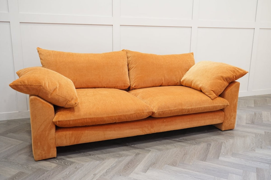 Hoxton Large 3 Seater Sofa, Dusk Marmalade Orange