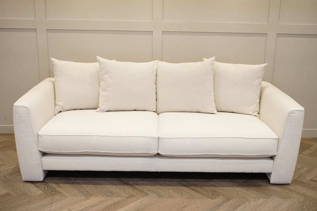 Huxham Large 4 Seater Sofa, Boucle Natural