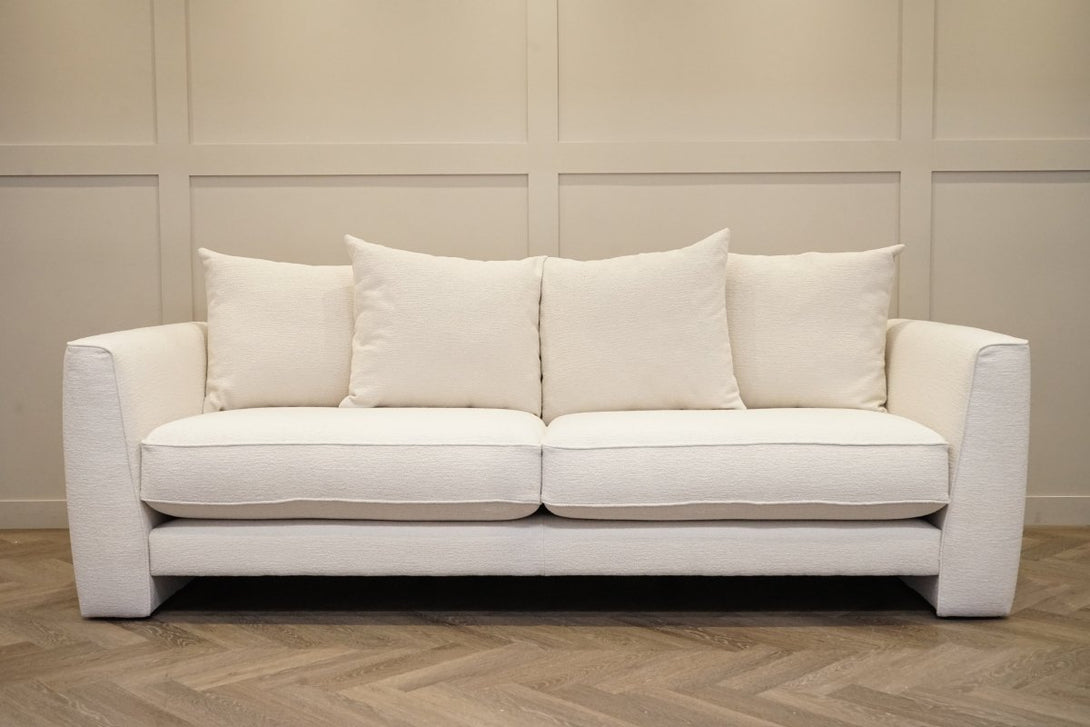 Huxham Large 4 Seater Sofa, Boucle Natural