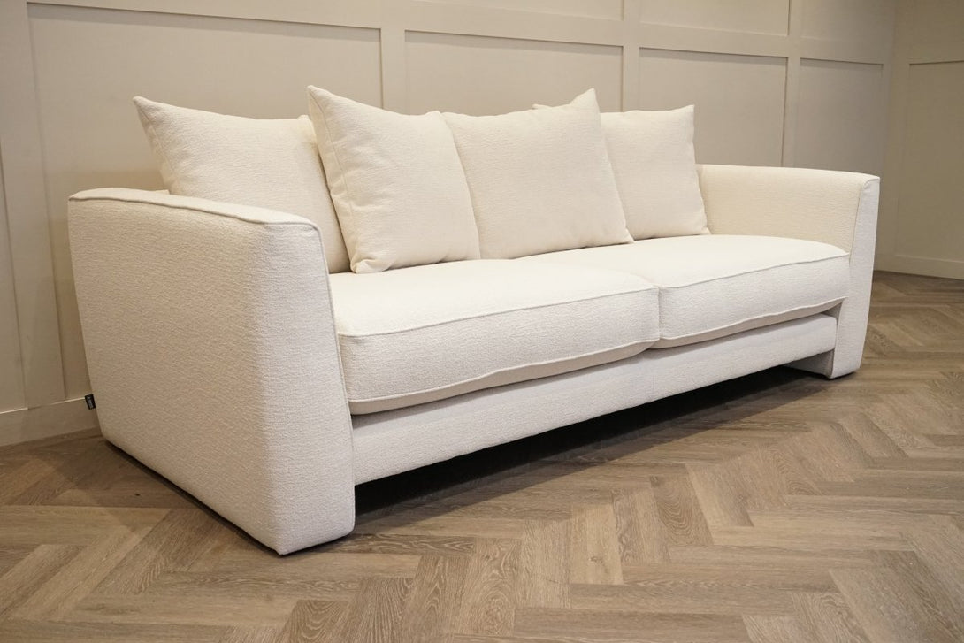 Huxham Large 4 Seater Sofa, Boucle Natural