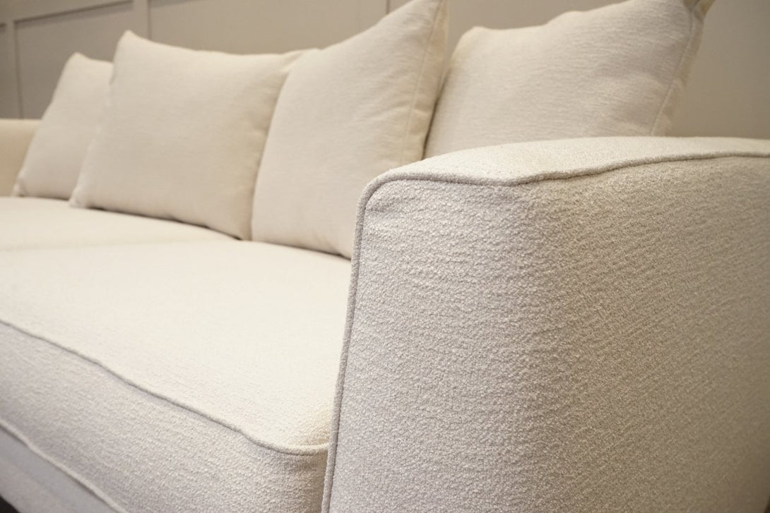 Huxham Large 4 Seater Sofa, Boucle Natural
