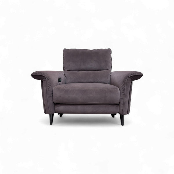 Huxley Power Reclining Fabric Armchair, Dark Chocolate