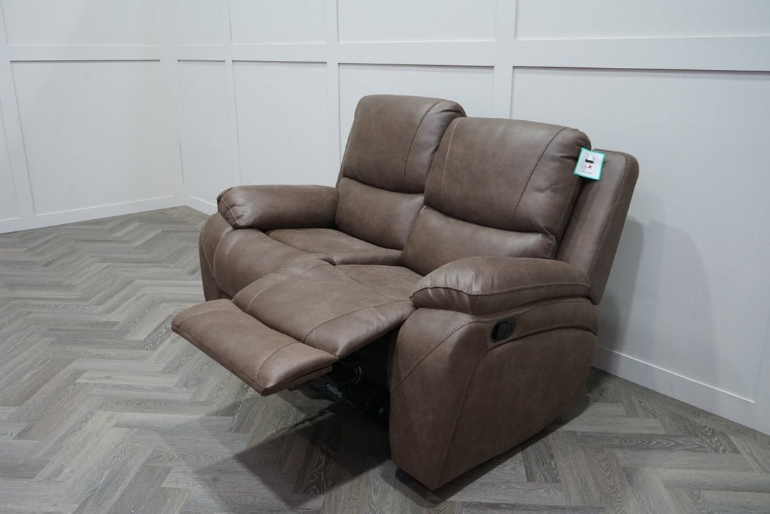 Isobel 2 Seater Manual Recliner Sofa, Endurance Chocolate