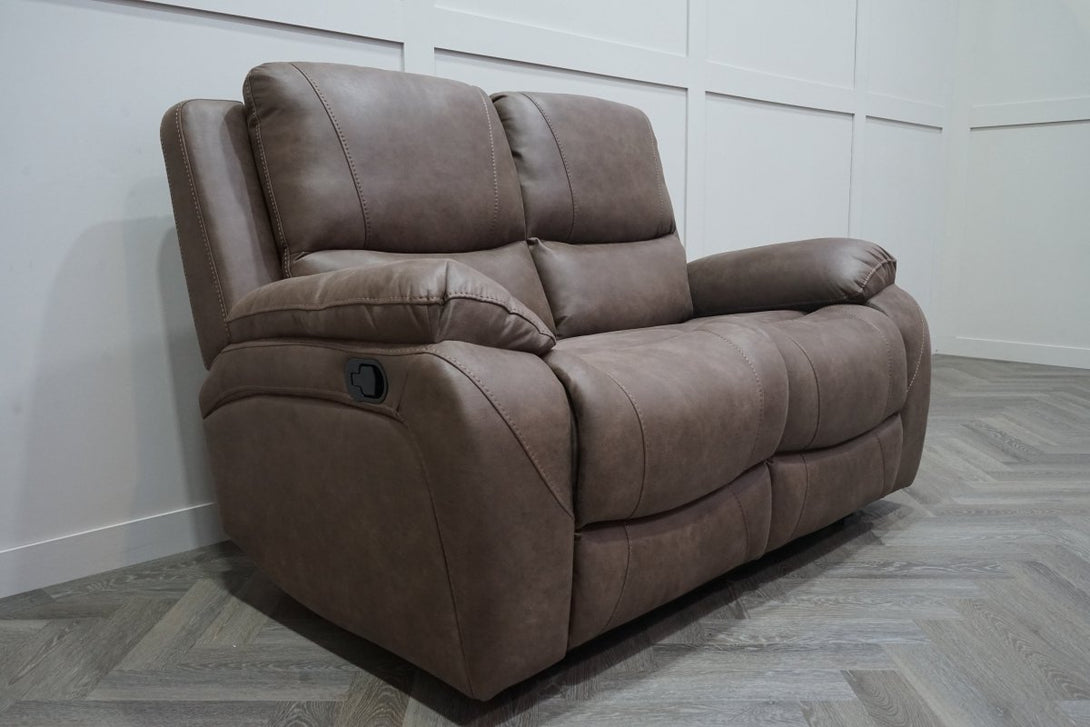 Isobel 2 Seater Manual Recliner Sofa, Endurance Chocolate