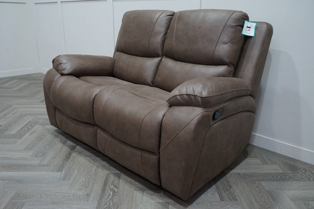 Isobel 2 Seater Manual Recliner Sofa, Endurance Chocolate