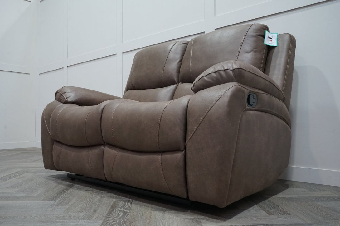 Isobel 2 Seater Manual Recliner Sofa, Endurance Chocolate