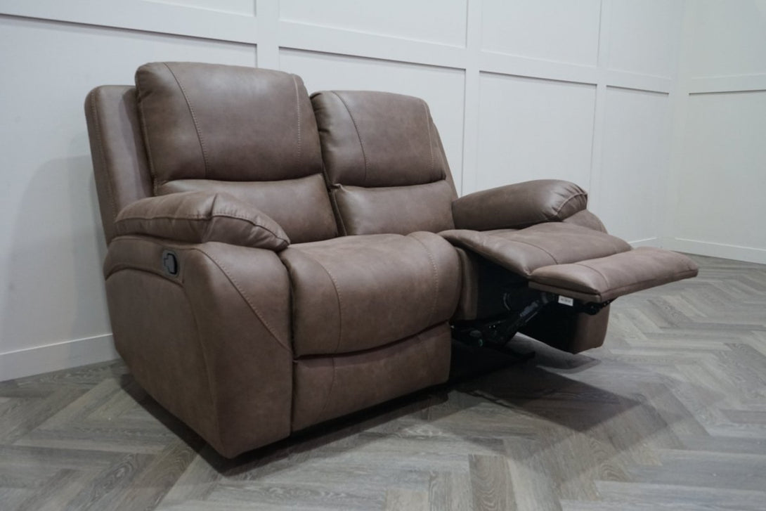 Isobel 2 Seater Manual Recliner Sofa, Endurance Chocolate