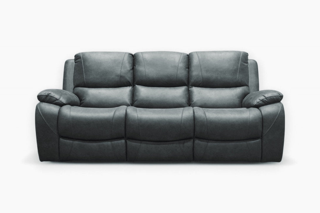 Isobel 3 Seater Manual Recliner Sofa, Endurance Charcoal