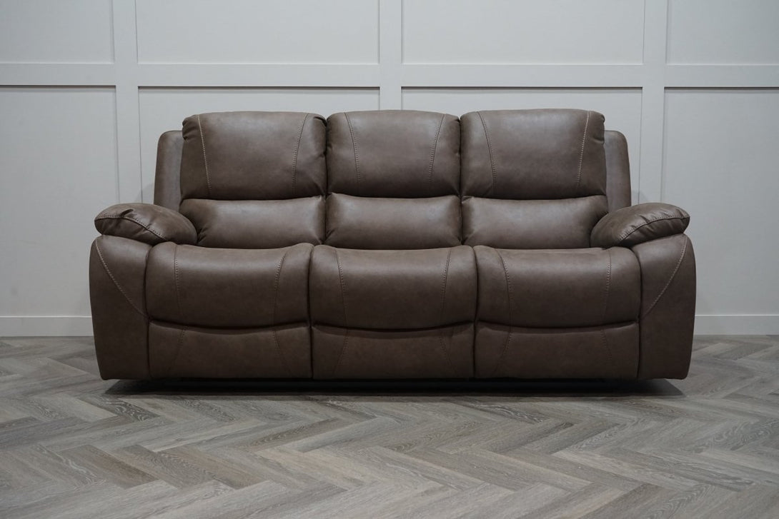 Isobel 3 Seater Manual Recliner Sofa, Endurance Chocolate