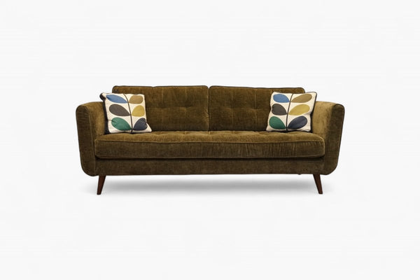 Ivy Fabric Large 3 Seater Sofa, Derry Dark Green