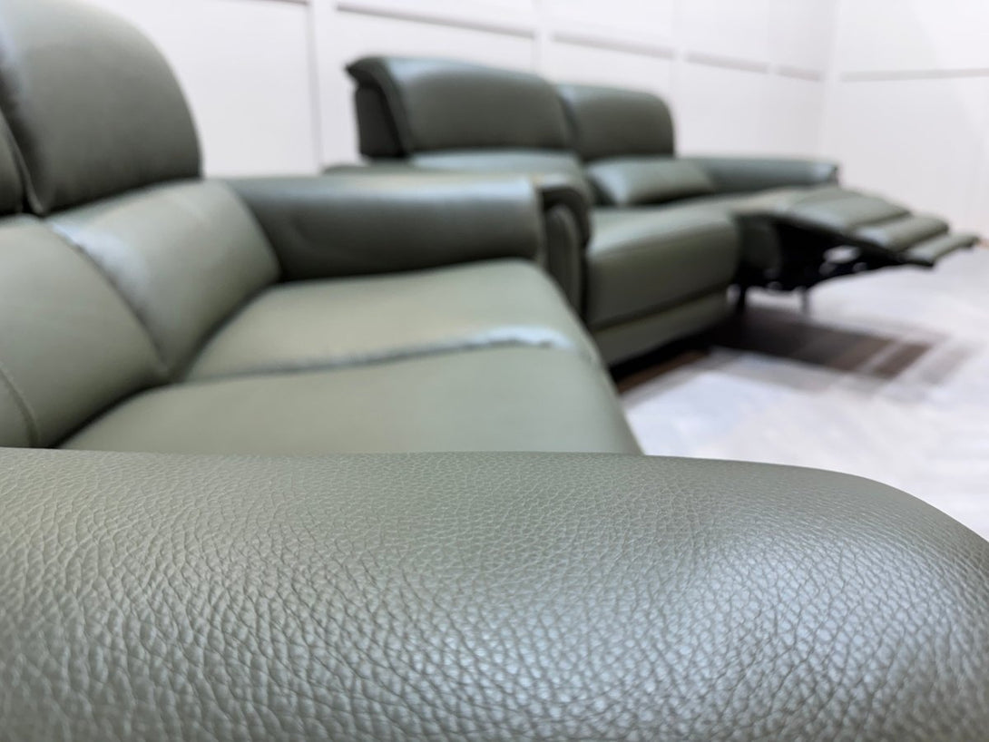 Jade 3 + 2 Seater Leather Power Reclining Sofa with Telescopic Headrests