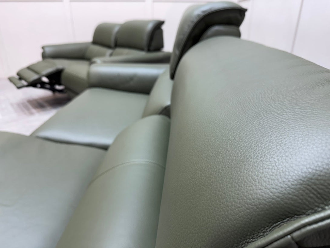 Jade 3 + 2 Seater Leather Power Reclining Sofa with Telescopic Headrests