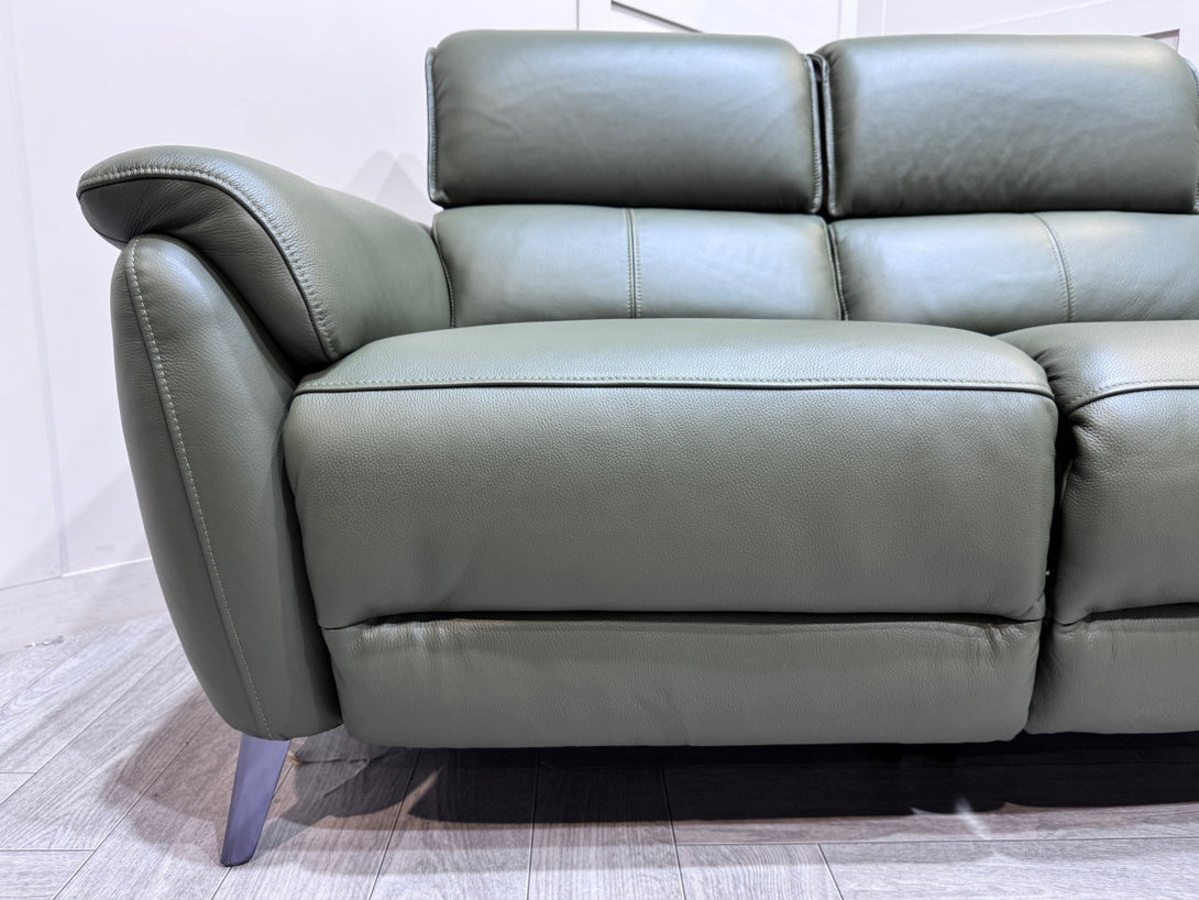 Jade 3 + 2 Seater Leather Power Reclining Sofa with Telescopic Headrests