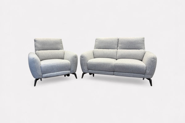 Jasmine 2 Seater Sofa & Armchair, Power Recliner, Cloudy Hug