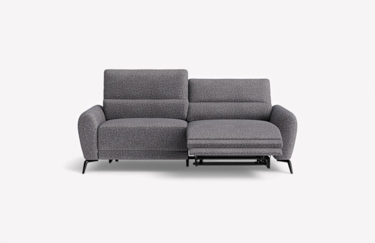 Jasmine Large 3 Seater Power Recliner Fabric Sofa, Monique Steel