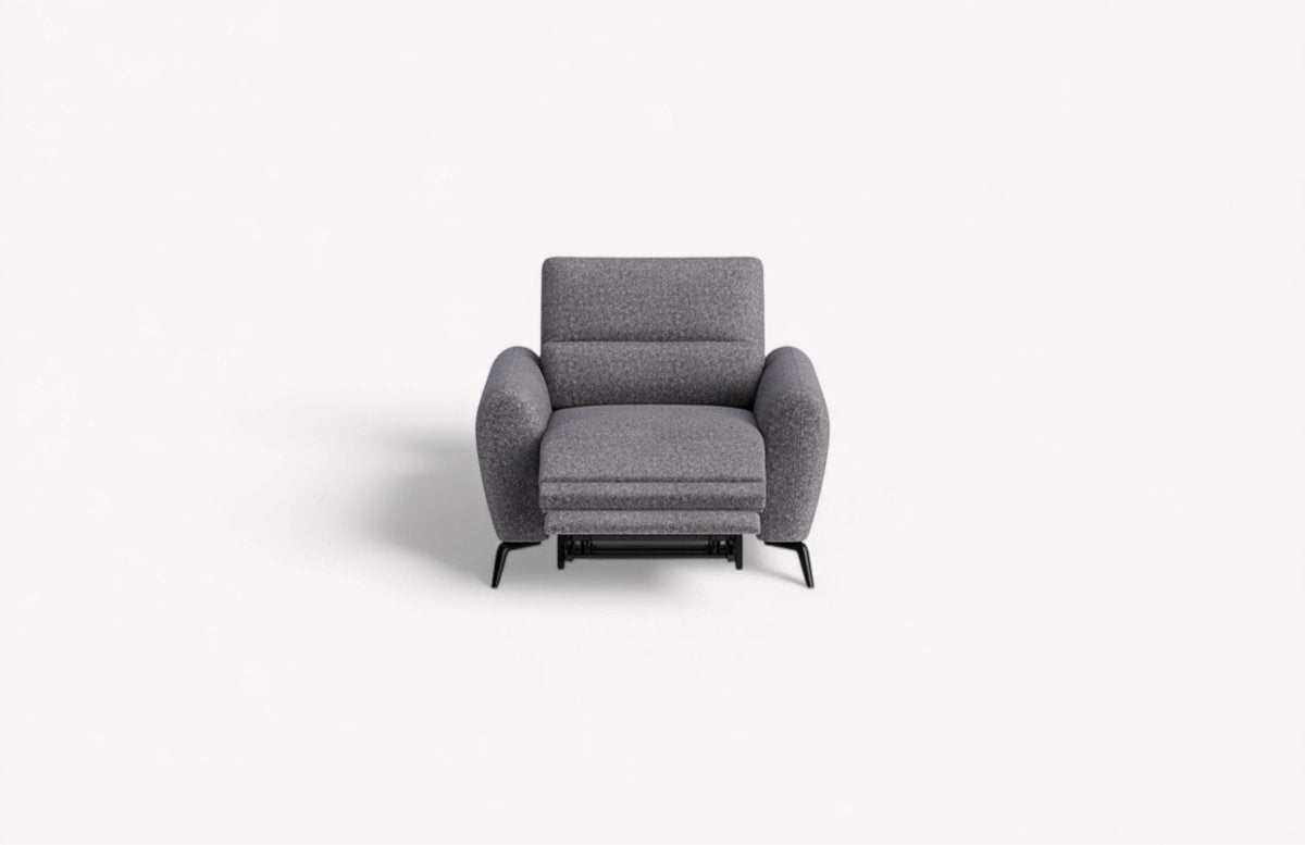 Jasmine Power Recliner Fabric Armchair, Monique Steel