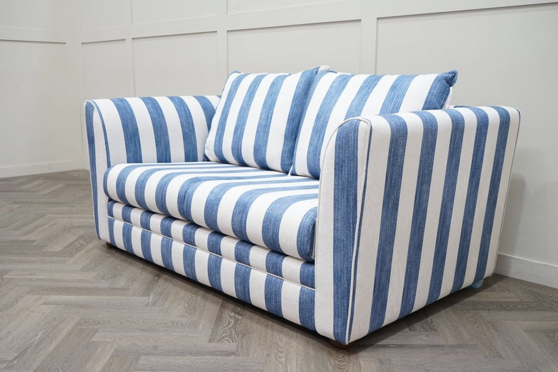 Joules Porthleven 3 Seater Sofa, Stripe Ocean