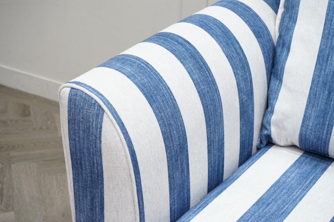 Joules Porthleven 3 Seater Sofa, Stripe Ocean
