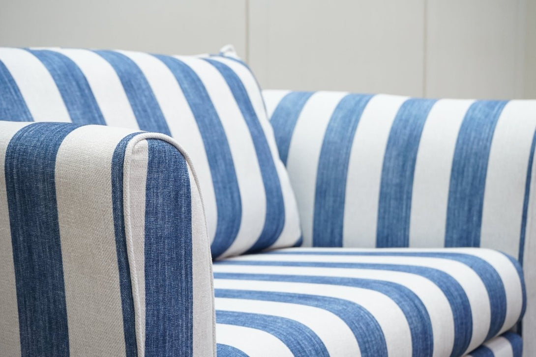 Joules Porthleven Cuddler Sofa, Stripe Ocean