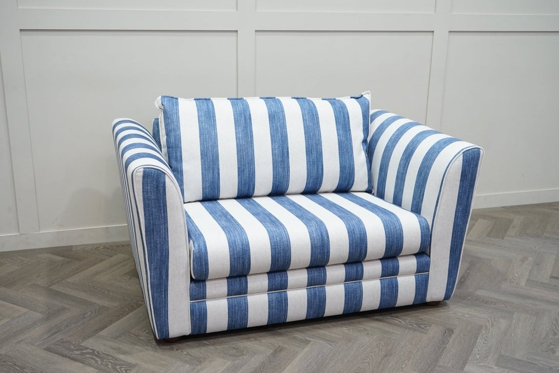 Joules Porthleven Cuddler Sofa, Stripe Ocean
