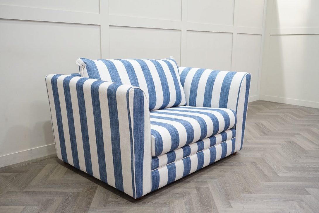 Joules Porthleven Cuddler Sofa, Stripe Ocean