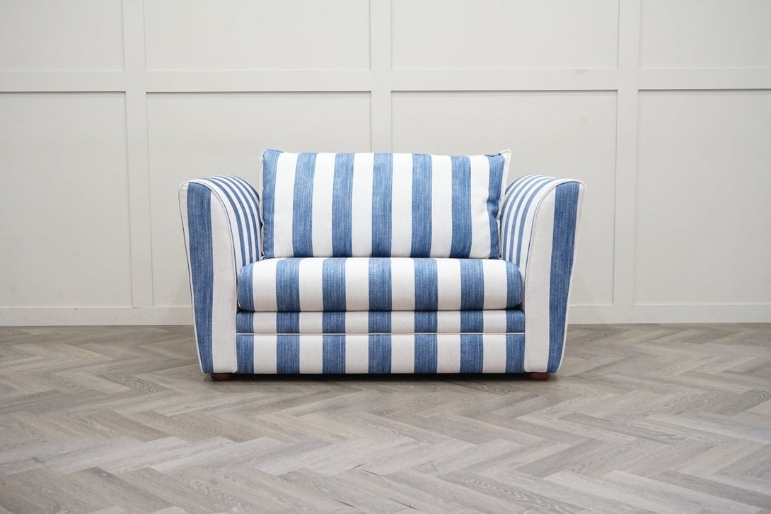 Joules Porthleven Cuddler Sofa, Stripe Ocean