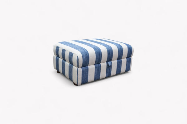 Joules Porthleven Large Storage Stool, Stripe Ocean